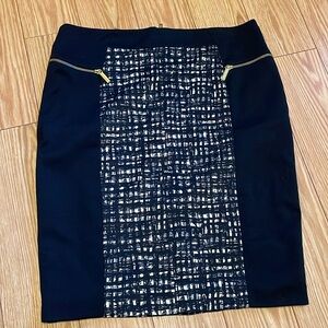 Michael Kors pencil skirt with gold zippers size 14